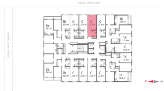 22.60 м² | 16 - 25 эт.