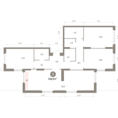 108.00 м² | 16 - 16 эт. 00