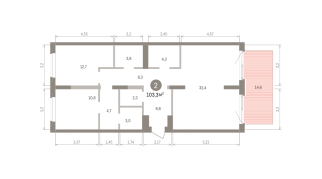 103.00 м² | 2 - 9 эт.