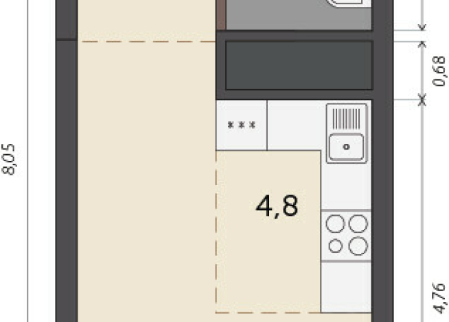 26.20 м² | 29 - 30 эт.