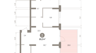 95.00 м² | 2 - 7 эт.