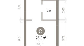 26.00 м² | 6 - 8 эт.