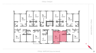 33.80 м² | 3 - 8 эт.
