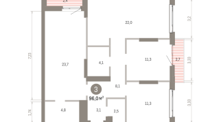 96.00 м² | 5 - 25 эт.