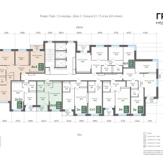 38.57 м² | 5 - 24 эт. 01