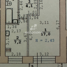 1-к квартира | 32.20 м² | 2 - 9 эт. 61