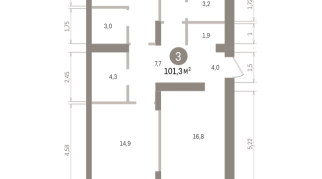101.00 м² | 2 - 7 эт.