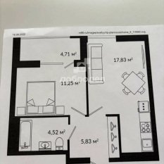 1-к квартира | 39.30 м² | 13 - 17 эт. 51