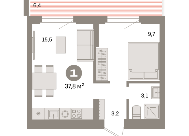 37.00 м² | 7 - 7 эт.