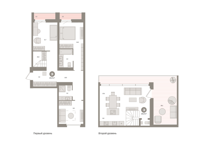 131.00 м² | 8 - 8 эт.