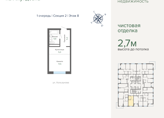 26.60 м² | 8 - 31 эт.