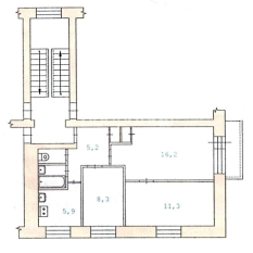 3-к квартира | 51.30 м² | 3 - 5 эт. 00