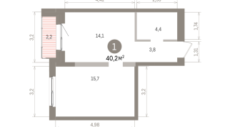 40.00 м² | 10 - 15 эт.