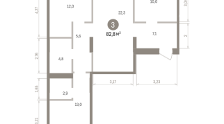 82.00 м² | 4 - 7 эт.