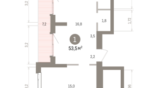 53.00 м² | 23 - 25 эт.