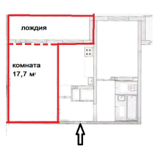Комната | 17.70 м² | 9 - 16 эт. 30