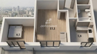 2-к квартира | 36.70 м² | 6 - 9 эт.