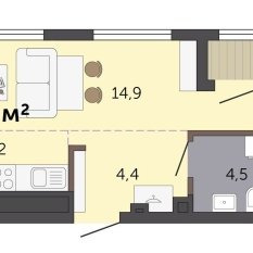 28.80 м² | 19 - 19 эт. 00