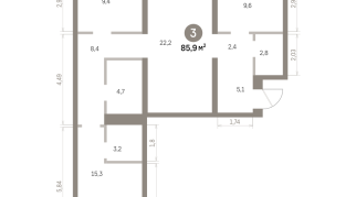 85.00 м² | 5 - 8 эт.