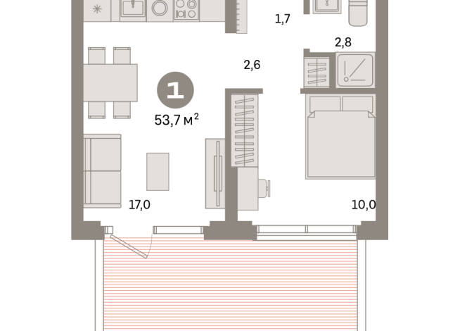 53.00 м² | 2 - 7 эт.