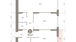 76.00 м² | 6 - 16 эт.