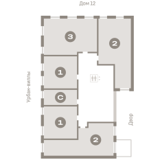 74.00 м² | 2 - 8 эт. 00