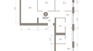 82.00 м² | 4 - 7 эт.