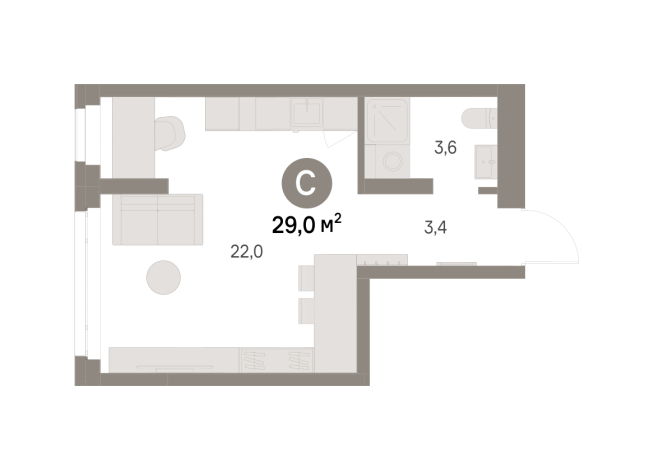 28.00 м² | 3 - 16 эт.
