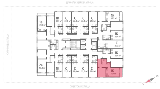 37.60 м² | 10 - 25 эт.