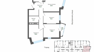 91.89 м² | 16 - 25 эт.