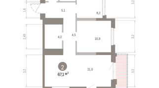 67.00 м² | 5 - 24 эт.