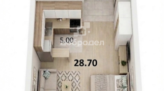 1-к квартира | 28.70 м² | 15 - 22 эт.