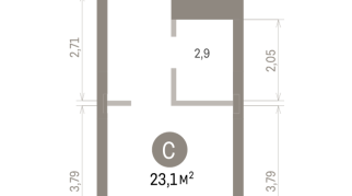 23.00 м² | 4 - 8 эт.