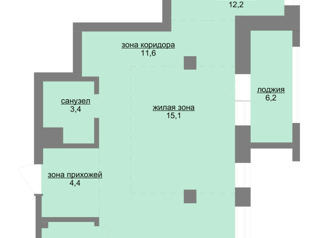69.70 м² | 5 - 30 эт.
