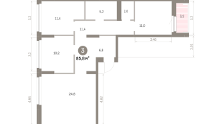 85.00 м² | 4 - 8 эт.