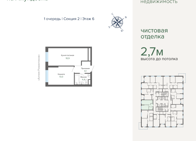 40.40 м² | 6 - 31 эт.
