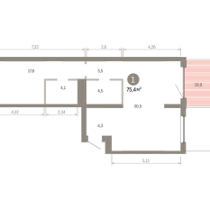 75.00 м² | 2 - 7 эт. 00