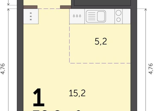 30.20 м² | 14 - 19 эт.