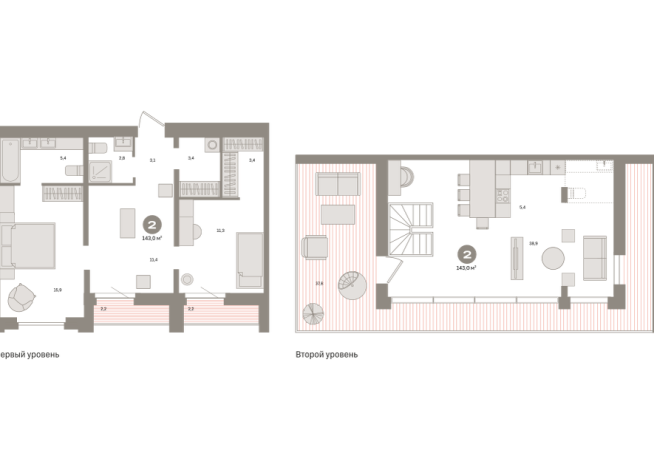142.00 м² | 8 - 8 эт.