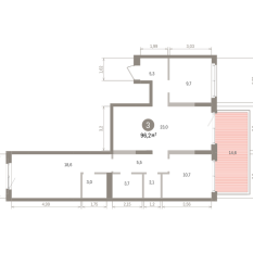 96.00 м² | 2 - 8 эт. 00