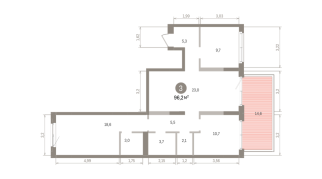 96.00 м² | 2 - 8 эт.