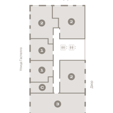 42.00 м² | 3 - 16 эт. 00
