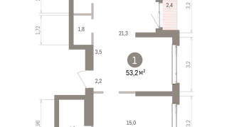 53.00 м² | 21 - 25 эт.