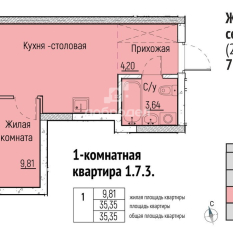 35.00 м² | 7 - 25 эт. 30