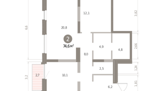 74.00 м² | 3 - 16 эт.