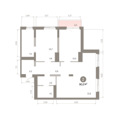 89.00 м² | 8 - 8 эт. 00