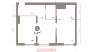 64.00 м² | 6 - 8 эт.