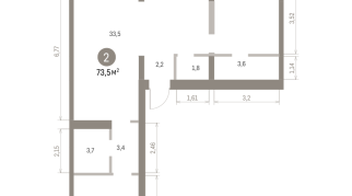 73.00 м² | 9 - 9 эт.