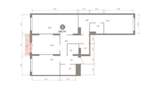 108.00 м² | 4 - 16 эт.