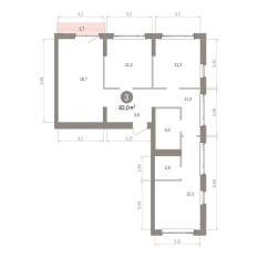 82.00 м² | 5 - 7 эт. 00